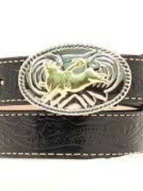 MF Western Nocona Kids Bucking Bronco Leather Belt Style N4410401  Size 18  NEW